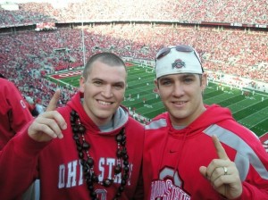 Mike (right) and I (left) at Ohio Stadium for the Wisconsin game.